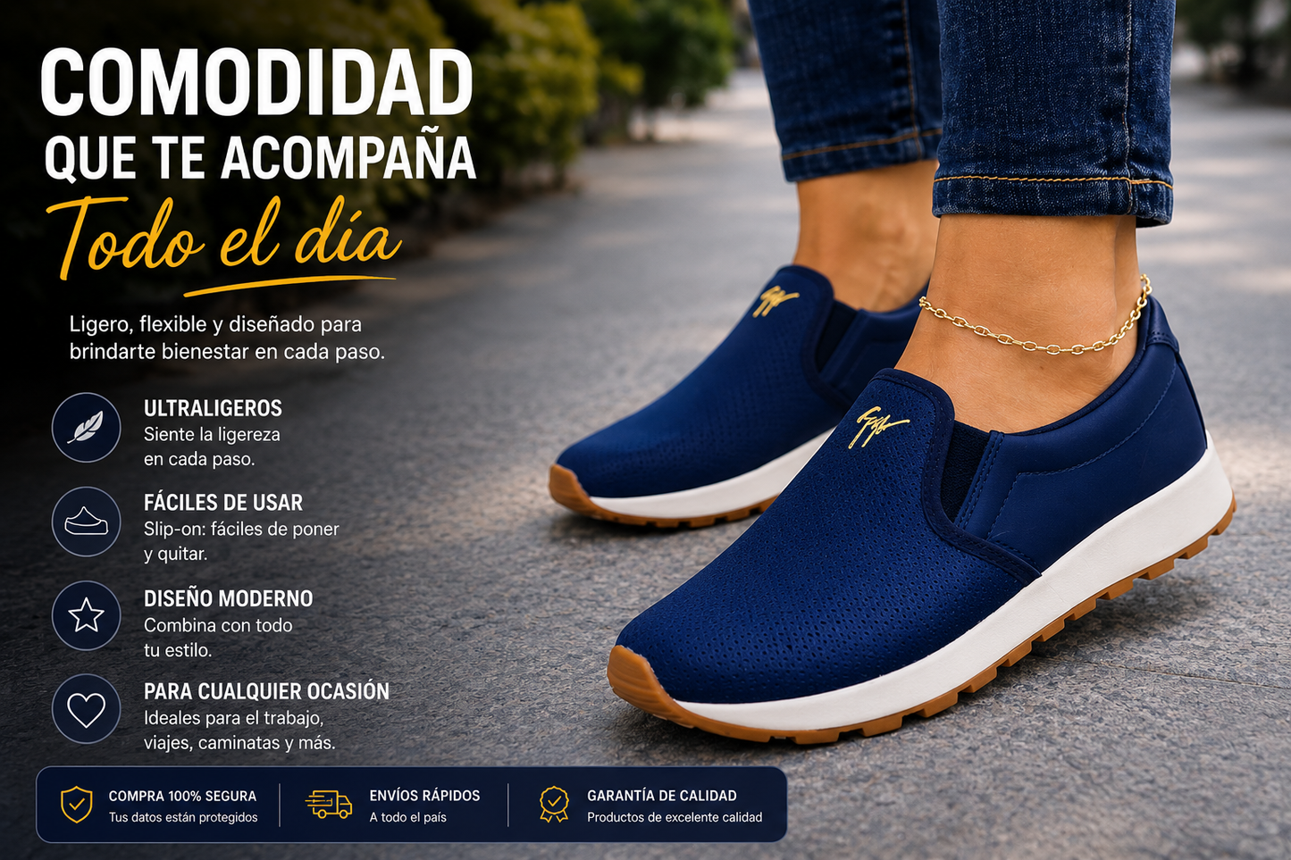 Tenis Slip-On para Mujer | Comodidad y Estilo Todo el Día