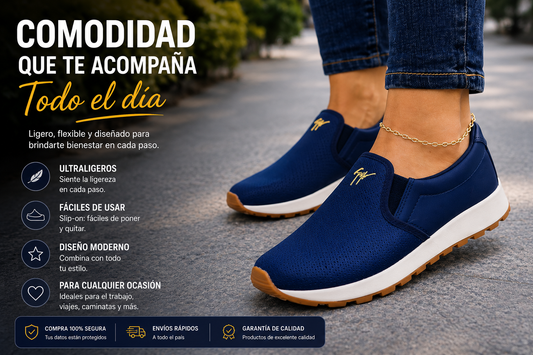 Tenis Slip-On para Mujer | Comodidad y Estilo Todo el Día