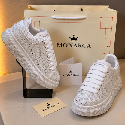 Tenis Monarca Crystal | Plataforma con Pedrería